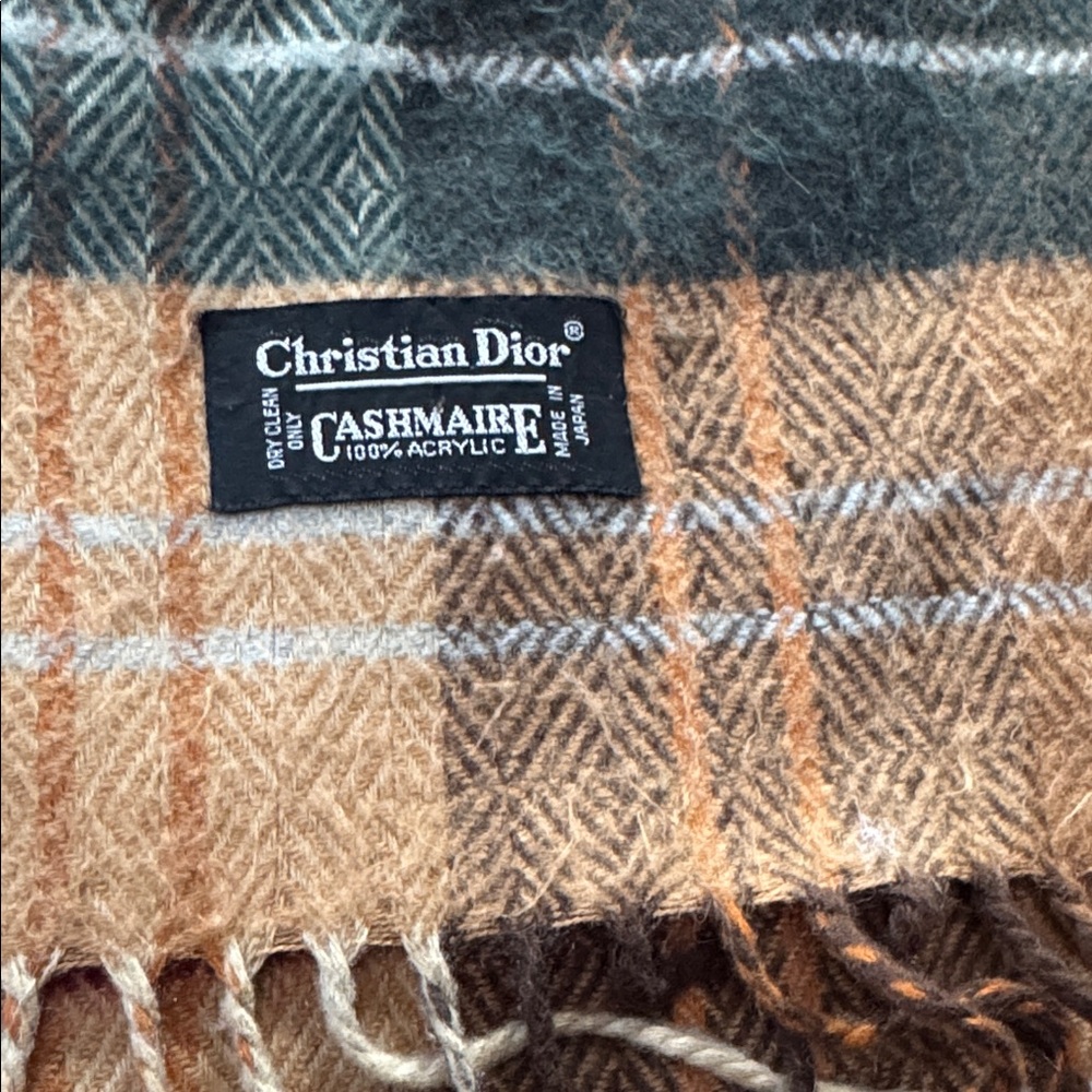 Dior Elegant Multicolor Plaid Scarf